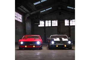 Losi 1969 Chevy Camaro V100 RC Car Electric 4WD 1/10 Scale RTR - Black image 118144