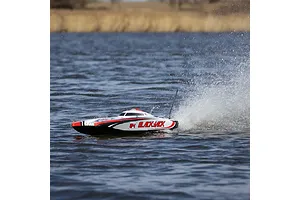Pro Boat Blackjack 24" Catamaran Brushless Electric RC Speed Boat - Red & White image 118860