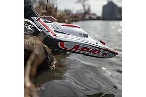 Pro Boat Blackjack 24" Catamaran Brushless Electric RC Speed Boat - Red & White image 118862