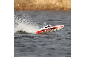 Pro Boat Impulse 32" Deep-V Brushless Electric RTR RC Speed Boat - White/Red image 119226