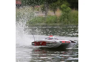 Pro Boat Blackjack 42" Catamaran Brushless Electric RC Speed Boat - Red & White image 119286