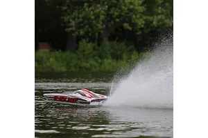 Pro Boat Blackjack 42" Catamaran Brushless Electric RC Speed Boat - Red & White image 119289