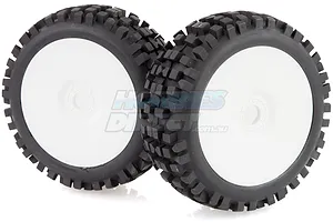 Louise 3.3" B-ulldoze Tyres on 84mm White Dished Rims - Glued Wheels 2Pcs image 11977