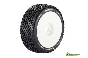 Louise 3.3" B-Pirate Tyres on White Dished Rims - Glued Wheels 2Pcs