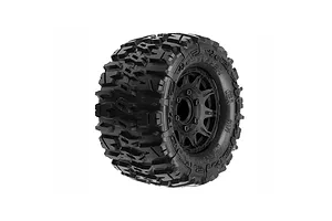 Pro-Line 2.8" Trencher MTD Tyres on Black Raid Rims - Glued Wheels 2Pcs