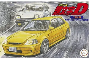 Fujimi 1/24 Honda Civic Type R Initial D Car Scaled Plastic Model Kit