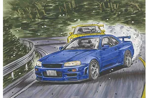 Fujimi 1/24 NIssan Skyline R34 GT-R Kozo Hoshino Initial D Car Scaled Plastic Model Kit