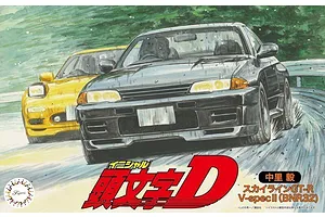 Fujimi 1/24 Nissan Skyline R32 GT-R V Spec II Takeshi Nakazato Initial D Car Scaled Plastic Model Kit