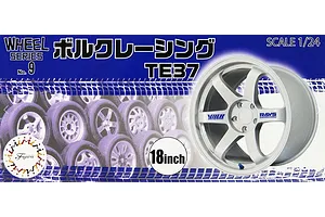 Fujimi 1/24 18" Volk Racing TE37 Scaled Plastic Model Wheels