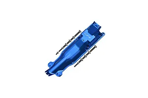 GPM Aluminium Centre Skid Plate - Blue image 122152