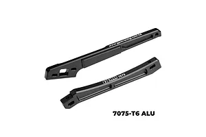 GPM Aluminium Front and Rear Chassis Brace 2Pcs - Black