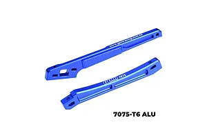 GPM Aluminium Front and Rear Chassis Brace 2Pcs - Blue