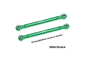 GPM Aluminium 97.3mm Front Steering Toe Links Set - Green