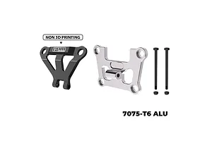 GPM Aluminium Front Bulkhead Mount and Bumper Mount Brace Set - Silver