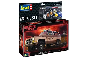 Revell 1/25 Hoppers 1985 Chevrolet K5 Blazer SUV Scaled Plastic Model Starter Kit - Stranger Things image 122815