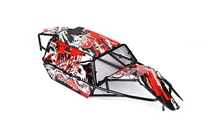 Rovan Black Steel Baja Roll Cage w/ Painted Red Panels image 123125