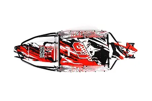 Rovan Black Steel Baja Roll Cage w/ Painted Red Panels image 123126