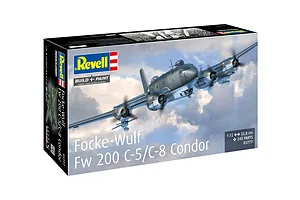 Revell 1/72 scale Focke-Wulf Fw 200 C-5/C-8 Condor plastic model kit box showing an illustration of the bomber in flight.