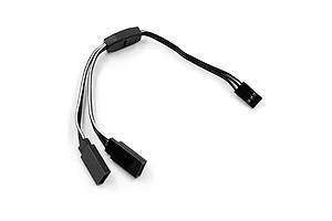 Yeah Racing 150mm Black Y-Harness High Current Servo Wire w/ JR/Futaba Plug image 123545