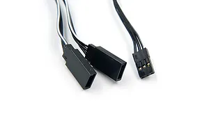 Yeah Racing 150mm Black Y-Harness High Current Servo Wire w/ JR/Futaba Plug image 123547