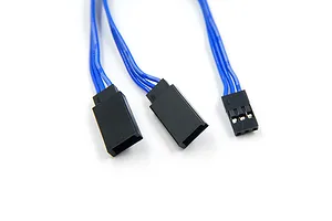 Yeah Racing 150mm Blue Y-Harness High Current Servo Wire w/ JR/Futaba Plug image 123549