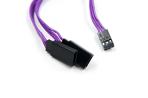Yeah Racing 150mm Purple Y-Harness High Current Servo Wire w/ JR/Futaba Plug image 123551