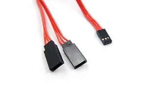 Yeah Racing 150mm Red Y-Harness High Current Servo Wire w/ JR/Futaba Plug image 123555