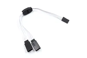 Yeah Racing 150mm White Y-Harness High Current Servo Wire w/ JR/Futaba Plug image 123556