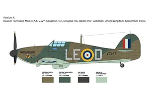 Italeri 1/48 Hurricane MK1 Aces Fighter Plane Scaled Plastic Model Kit image 123737