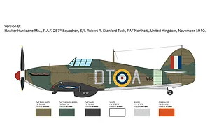Italeri 1/48 Hurricane MK1 Aces Fighter Plane Scaled Plastic Model Kit image 123738