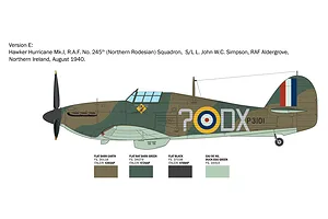 Italeri 1/48 Hurricane MK1 Aces Fighter Plane Scaled Plastic Model Kit image 123741