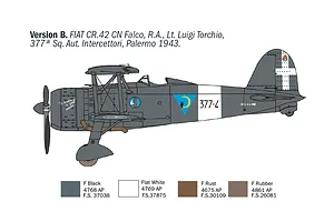Italeri 1/72 Fiat CR.42 CN Falco Night Biplane Scaled Plastic Model Kit image 4