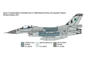 Italeri 1/48 F-16C Fighting Falcon Scaled Plastic Model Kit - War Thunder Edition image 123943