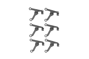 Team Associated Carbon Fibre Upper Suspension Arm Set 6Pcs