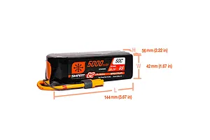 Spektrum Smart G2 22.2V 5000mAh 50C 6S Soft Case LiPo Battery image 124408