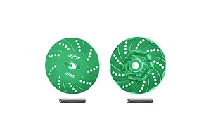 GPM Aluminium 17mm Brake Disc Wheel Hexes +2mm Adapters 2Pcs - Green
