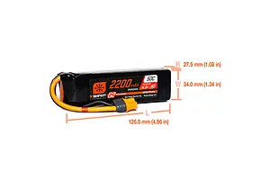 Spektrum G2 14.8V 2200mAh 50C 4S Soft Case LiPo Battery image 124886