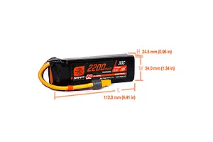 Spektrum G2 11.1V 2200mAh 30C 3S Soft Case LiPo Battery image 124889