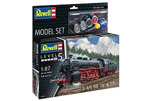 Revell 1/87 Express Loco S3/6 BR 18(5) Train with Tender Scaled Plastic Model Set image 125428