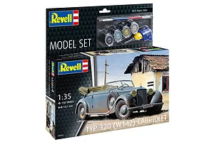 Revell 1/35 Type 320 (W142) Cabriolet Car Scaled Plastic Model Set image 125438