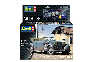 Revell 1/35 Type 320 (W142) Cabriolet Car Scaled Plastic Model Set image 125439