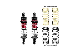 GPM Aluminium Adjustable 58mm Shock Absorbers 2Pcs - Red/Black