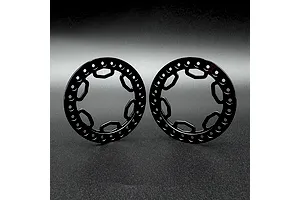 Reefs RC 1.9" Aluminium Shield Beadlock Rings 2Pcs - Black