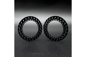 Reefs RC 1.9" Aluminium Sluice Beadlock Rings 2Pcs - Black