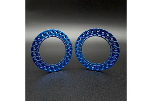 Reefs RC 1.9" Aluminium Sluice Beadlock Rings 2Pcs - Blue