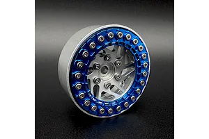 Reefs RC 1.9&amp;quot; Aluminium Sluice Beadlock Rings 2Pcs - Blue image 2