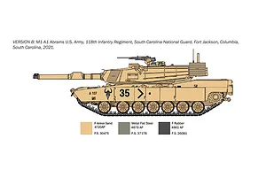 Italeri 1/35 M1A1 Abrams with Australian Decals Tank Scaled Plastic Model Kit - War Thunder image 126311