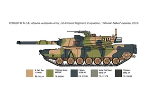 Italeri 1/35 M1A1 Abrams with Australian Decals Tank Scaled Plastic Model Kit - War Thunder image 126313