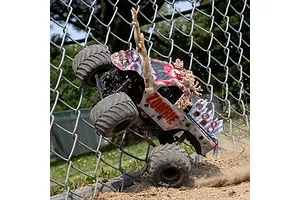 Losi Mini LMT Zombie Monster Jam 2S 4X4 RC Monster Truck Electric 4WD 1/18 Scale RTR - Red image 126373