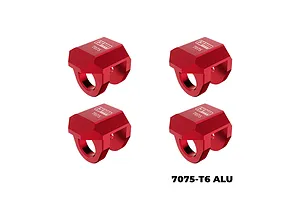 GPM Aluminium Front &amp; Rear Shock Cap Protectors 4Pcs - Red